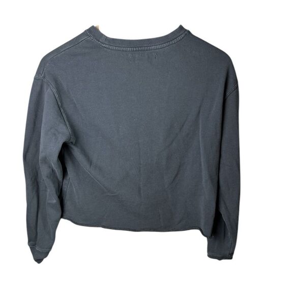 Spiritual Gangster Charcoal Gray & Hot Pink Cropped Sweatshirt - Picture 2 of 5